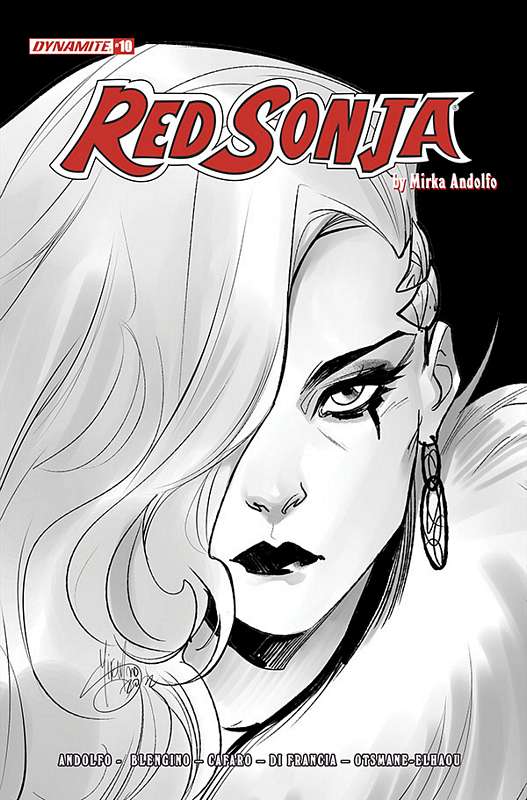 RED SONJA (2021) #10 CVR F 1:10 RATIO VARIANT ANDOLFO B&W