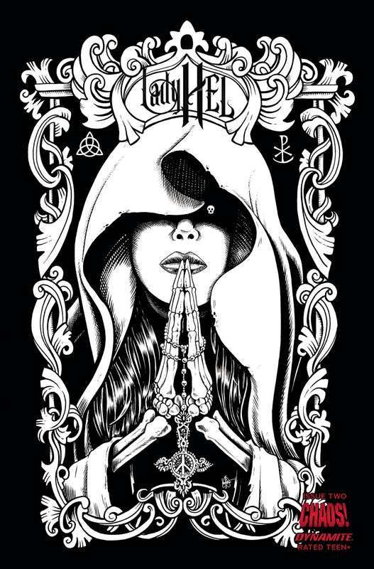 LADY HEL #2 CVR Q 1:7 FOC RATIO VARIANT HAESER B&W  LADY HEL #2 CVR Q 1:7 FOC RATIO VARIANT HAESER B&W