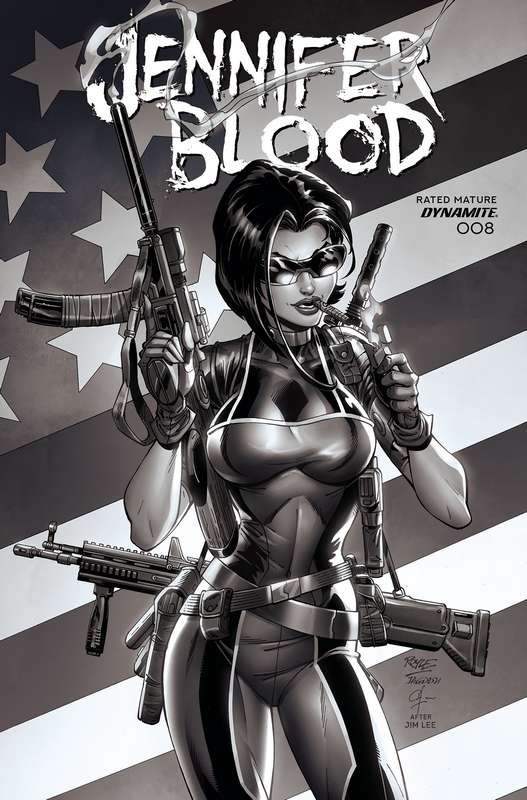 JENNIFER BLOOD #8 CVR P 1:7 FOC RATIO VARIANT LEE HOMAGE B&W
