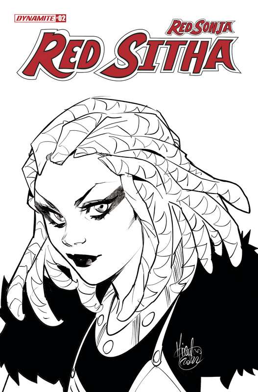 RED SONJA RED SITHA #2 CVR N 1:7 FOC RATIO VARIANT ANDOLFO B&W