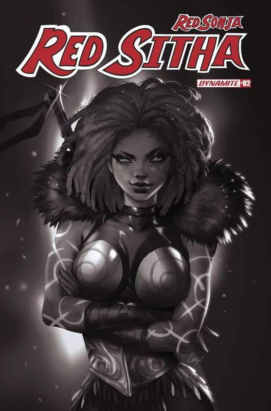 RED SONJA RED SITHA #2 CVR O 1:7 FOC RATIO VARIANT LEIRIX B&W