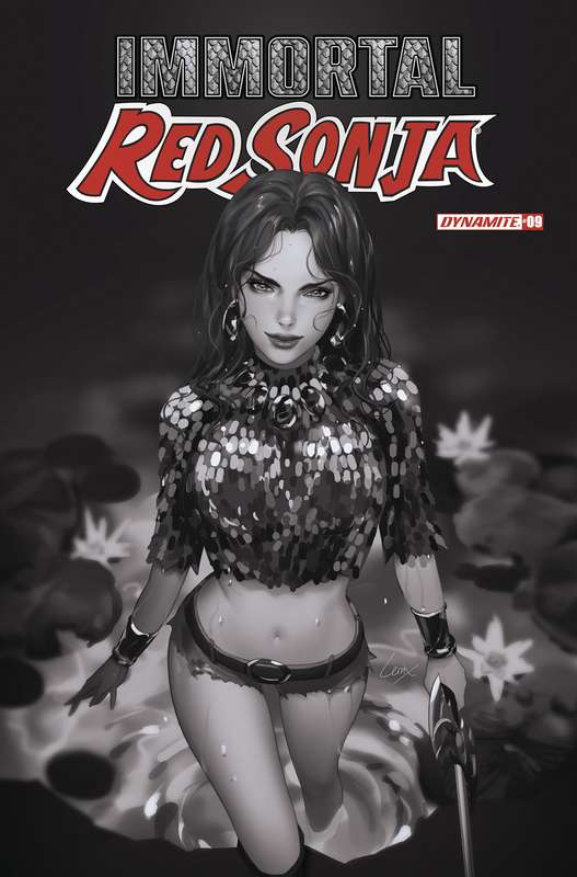 IMMORTAL RED SONJA #9 CVR F 1:10 RATIO VARIANT LEIRIX B&W