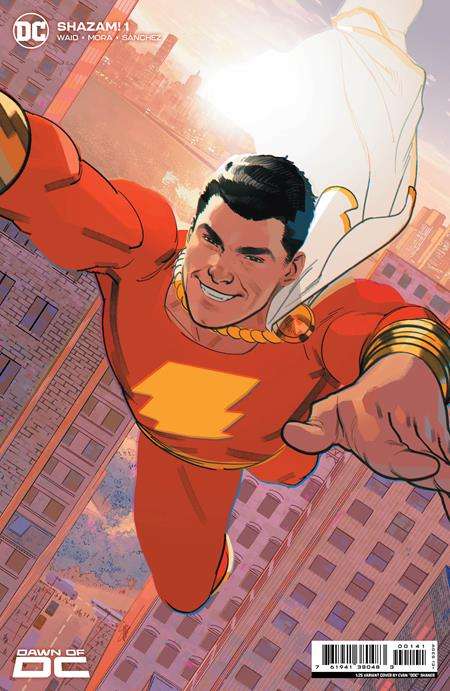 SHAZAM #1 CVR E INC 1:25 EVAN DOC SHANER CARD STOCK VARIANT