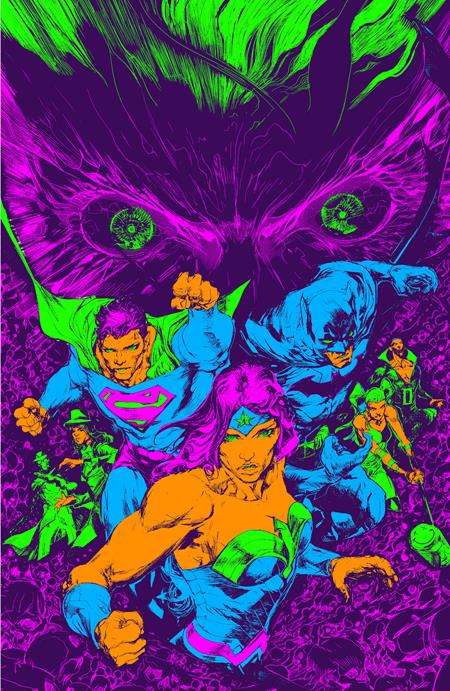 KNIGHT TERRORS FIRST BLOOD #1 (ONE SHOT) CVR E HOWARD PORTER DARKEST HOUR NEON INK CARD STOCK VARIAN