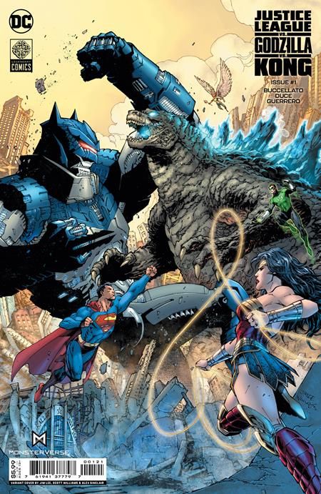 JUSTICE LEAGUE VS GODZILLA VS KONG #1 (OF 7) CVR B JIM LEE & SCOTT WILLIAMS CARD STOCK VARIANT