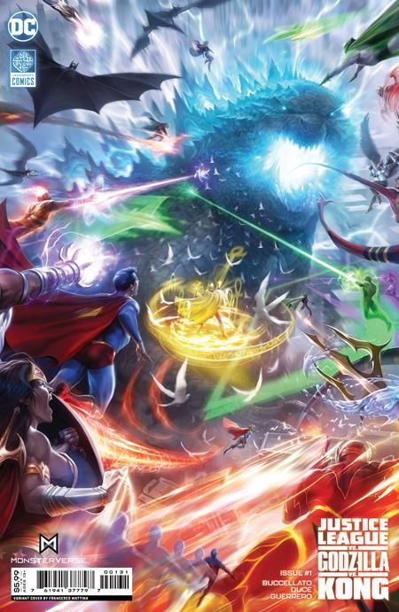 JUSTICE LEAGUE VS GODZILLA VS KONG #1 (OF 7) CVR C FRANCESCO MATTINA CARD STOCK VARIANT