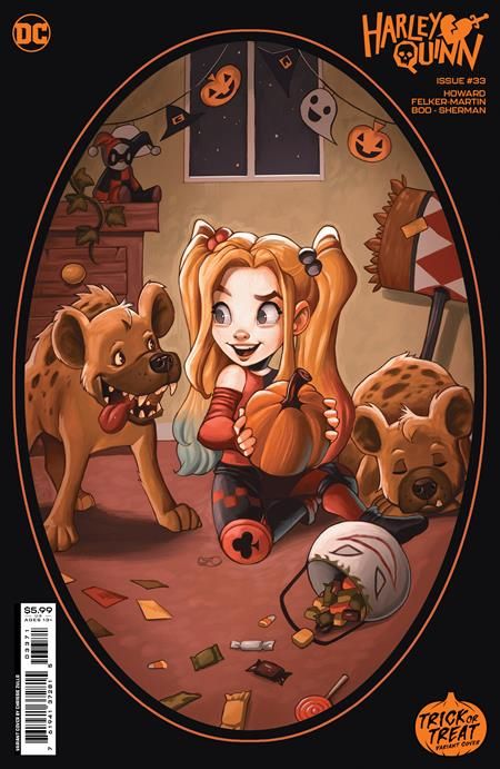 HARLEY QUINN #33 CVR F CHRISSIE ZULLO TRICK OR TREAT CARD STOCK VARIANT