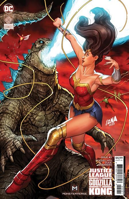 JUSTICE LEAGUE VS GODZILLA VS KONG #2 (OF 7) CVR B DAVID NAKAYAMA WONDER WOMAN CONNECTING CARD STOCK