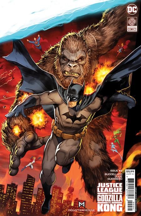 JUSTICE LEAGUE VS GODZILLA VS KONG #2 (OF 7) CVR C DAVID NAKAYAMA BATMAN CONNECTING CARD STOCK VARIA