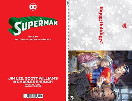 SUPERMAN #8 CVR D JIM LEE DC HOLIDAY CARD SPECIAL EDITION VARIANT