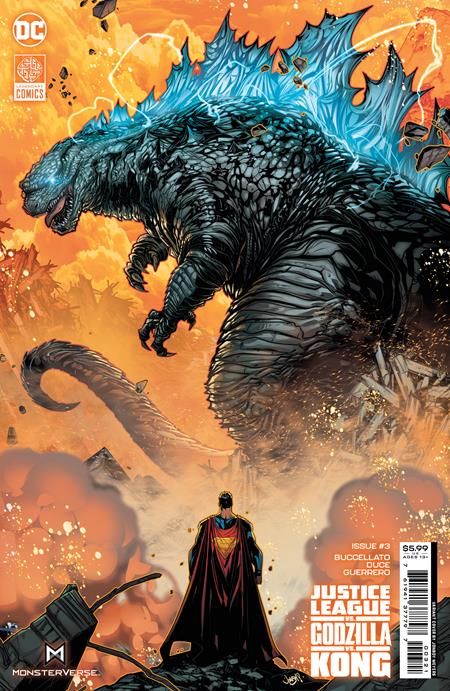 JUSTICE LEAGUE VS GODZILLA VS KONG #3 (OF 7) CVR B JONBOY MEYERS CARD STOCK VARIANT