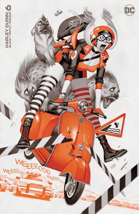 HARLEY QUINN BLACK WHITE REDDER #6 (OF 6) CVR B JULIAN TOTINO TEDESCO VARIANT