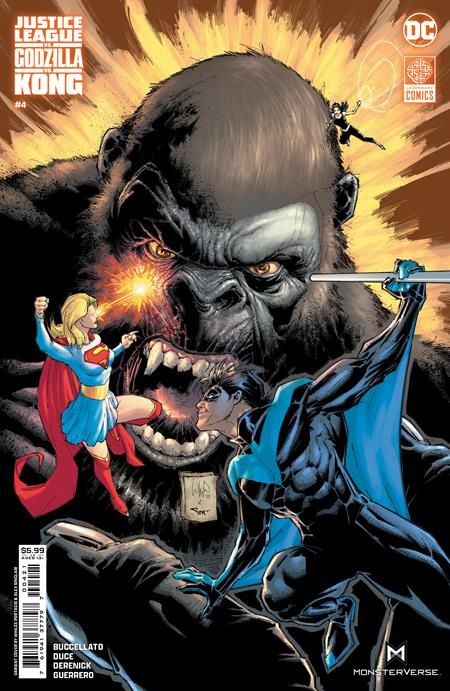 JUSTICE LEAGUE VS GODZILLA VS KONG #4 (OF 7) CVR B WHILCE PORTACIO KONG CARD STOCK VARIANT