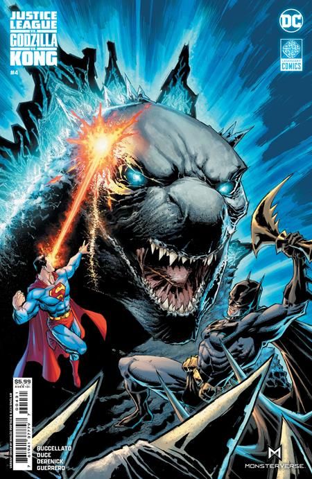 JUSTICE LEAGUE VS GODZILLA VS KONG #4 (OF 7) CVR C WHILCE PORTACIO GODZILLA CARD STOCK VARIANT