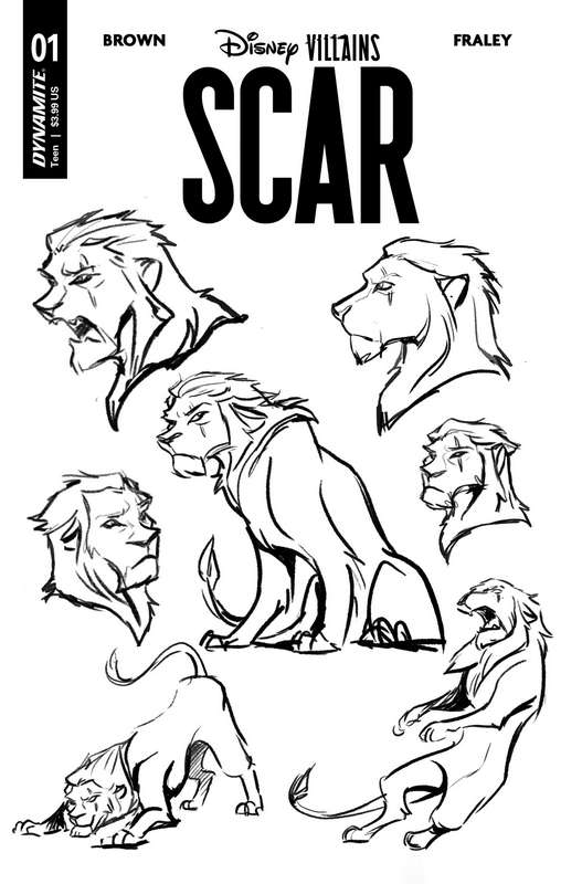 DISNEY VILLAINS SCAR #1 CVR J 1:20 RATIO VARIANT CHARACTER DESGIN