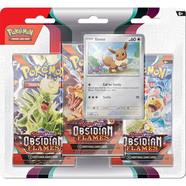 POKEMON TCG (PKMN): SCARLET AND VIOLET 3: Obsidian Flames 3-Booster Blister Pack