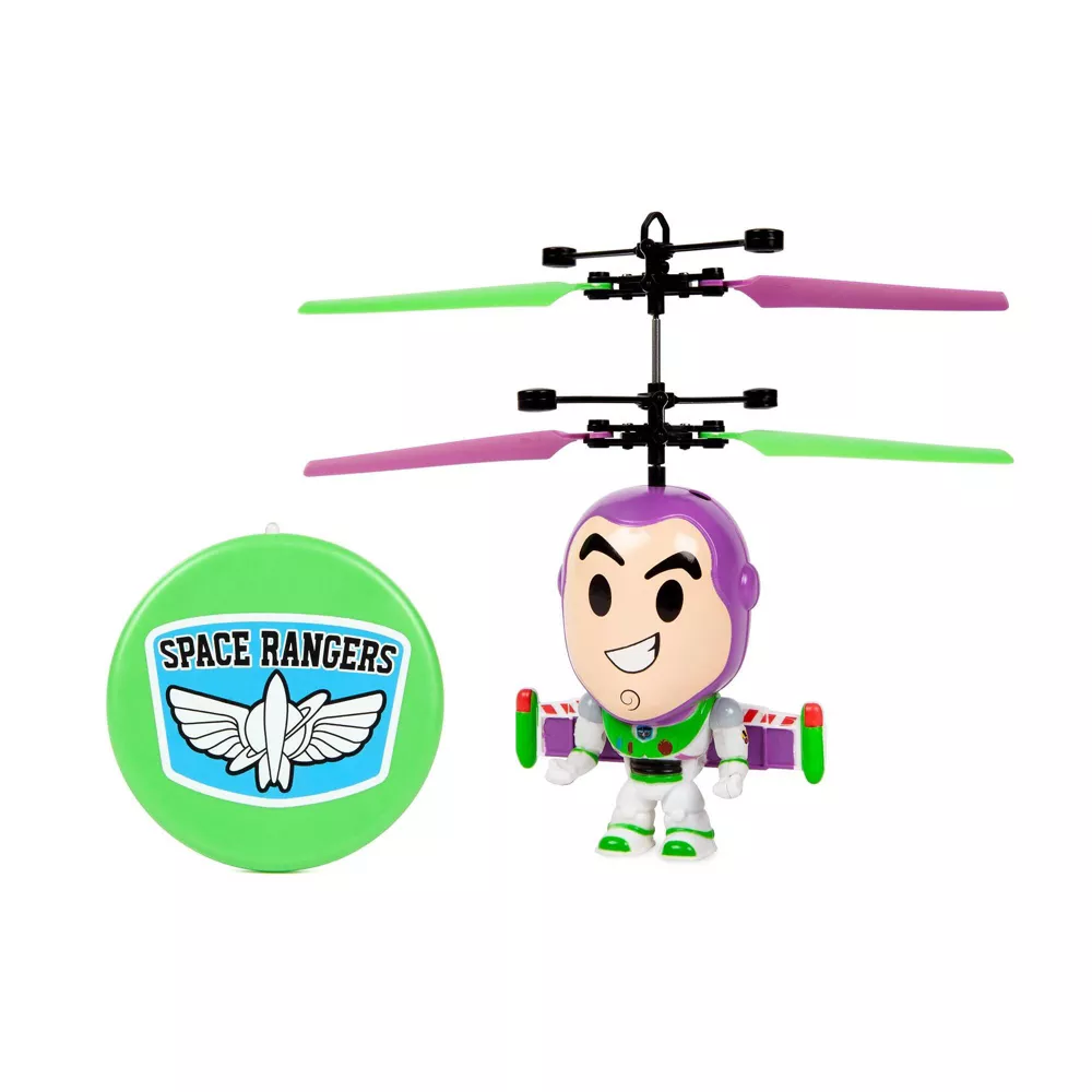 Pixar Toy Story Buzz Lightyear Flying Figure IR UFO Big Head Helicopter
