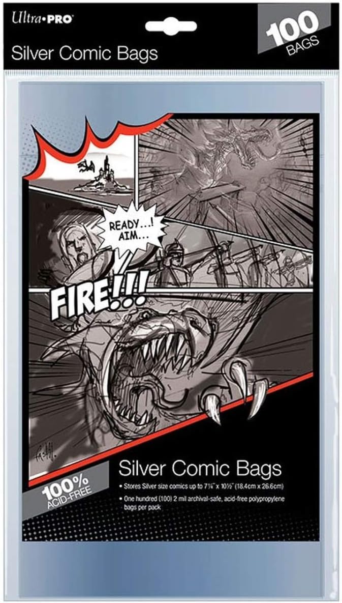 ULTRA PRO SILVER SIZE COMIC BAGS