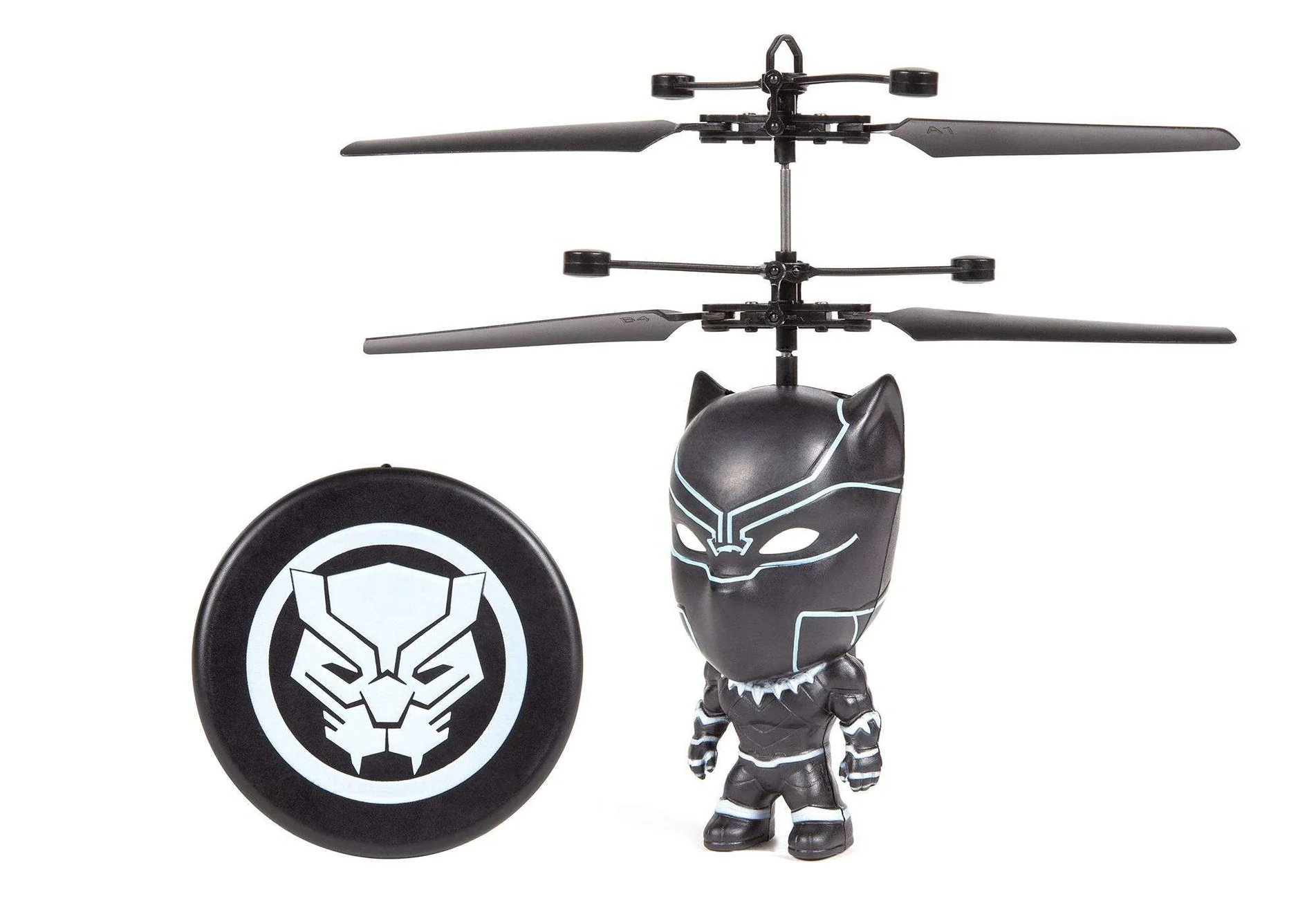Marvel Black Panther Flying Figure IR UFO Big Head Helicopter
