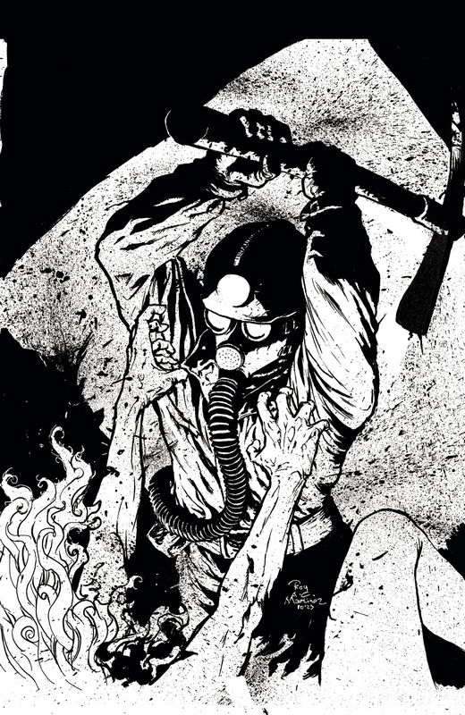 VALENTINE BLUFFS MASSACRE #1 CVR E LTD ED B&W VIRGIN ART (MR