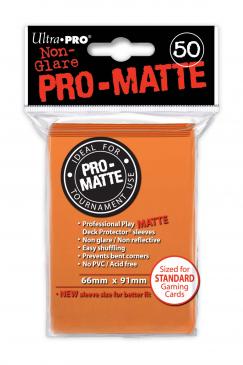 50ct Pro-Matte Orange Standard Sleeves