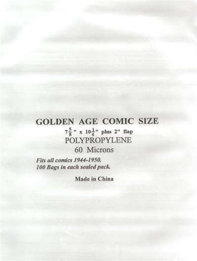 GOLDEN AGE COMIC SIZE