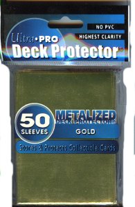 Ultra Pro Deck Protector Standard Sized Sleeves- Gold